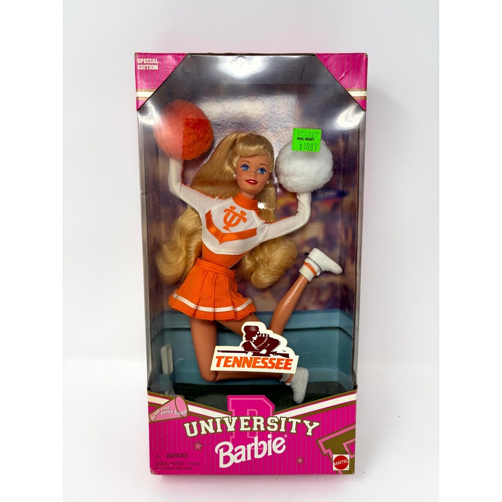 Mattel University Barbie Tennessee Cheerleader Special Edition Doll 17554 1996